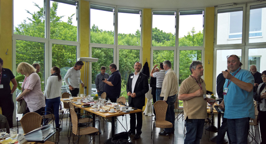 António Queirós na reunião do BNI Klingenstadt, Soligen, Alemanha